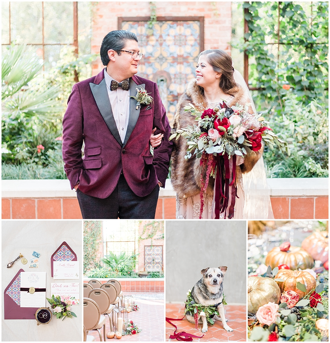 Hotel Emma wedding Photos featuring a fall romantic wedding with bhldn gown and The Elegant Bee floral 0160
