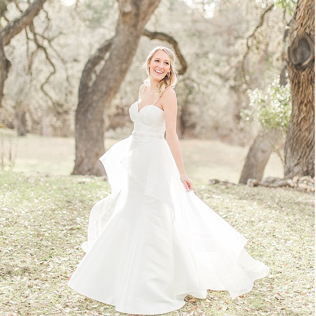 Modern bridal session featuring unique Allure Bridals Romance detachable train at Sisterdale Dancehall in the Texas Hill Country 0018