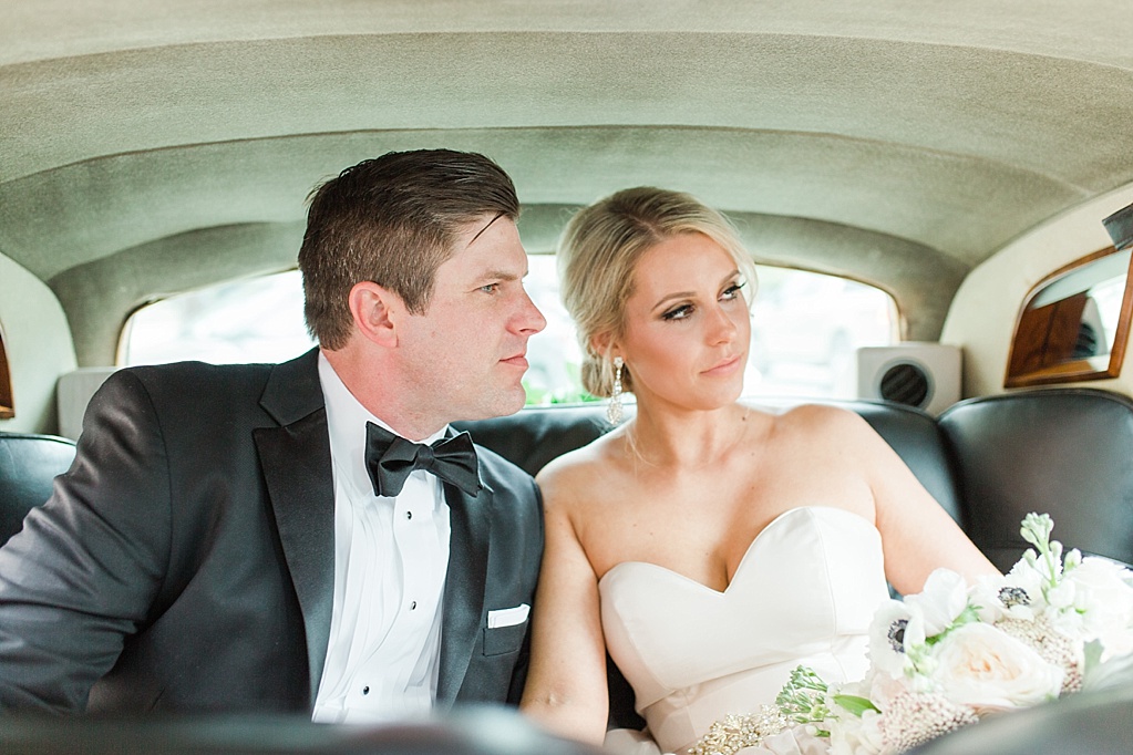 An Art Deco Black Tie Wedding at The Ingenhuett On High in Comfort Texas Featuring a Bentley Vintage Car and Blush Wedding Dress 0050