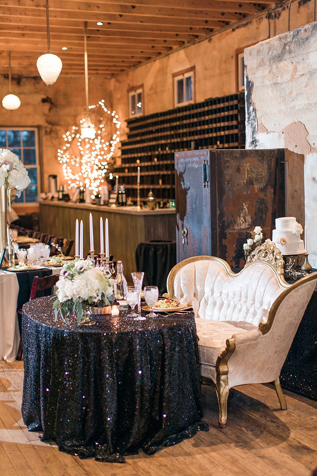 An Art Deco Black Tie Wedding at The Ingenhuett On High in Comfort Texas Featuring a Bentley Vintage Car and Blush Wedding Dress 0113