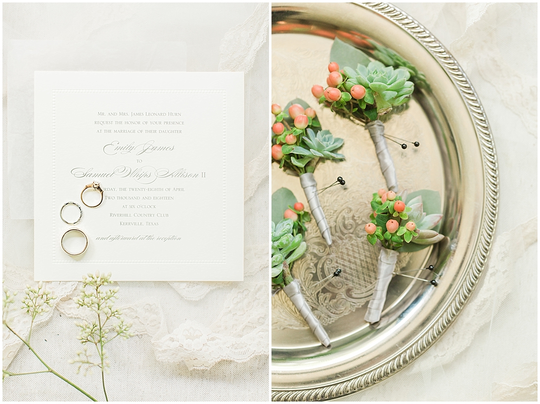 A floral watercolor spring wedding at The Riverhill Mansion and Country Club in Kerrville Texas by Allison Jeffers Wedding Photography 0005