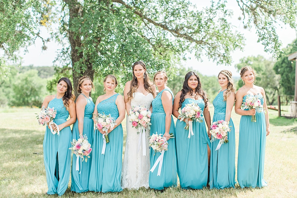 A pink and teal Summer wedding at CW Hill Country Ranch 0015