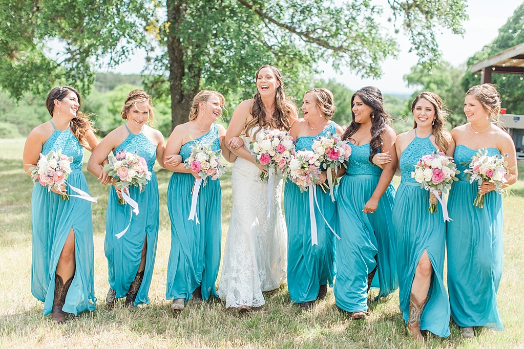 A pink and teal Summer wedding at CW Hill Country Ranch 0018