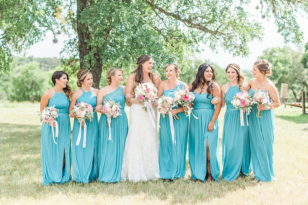 A pink and teal Summer wedding at CW Hill Country Ranch 0025