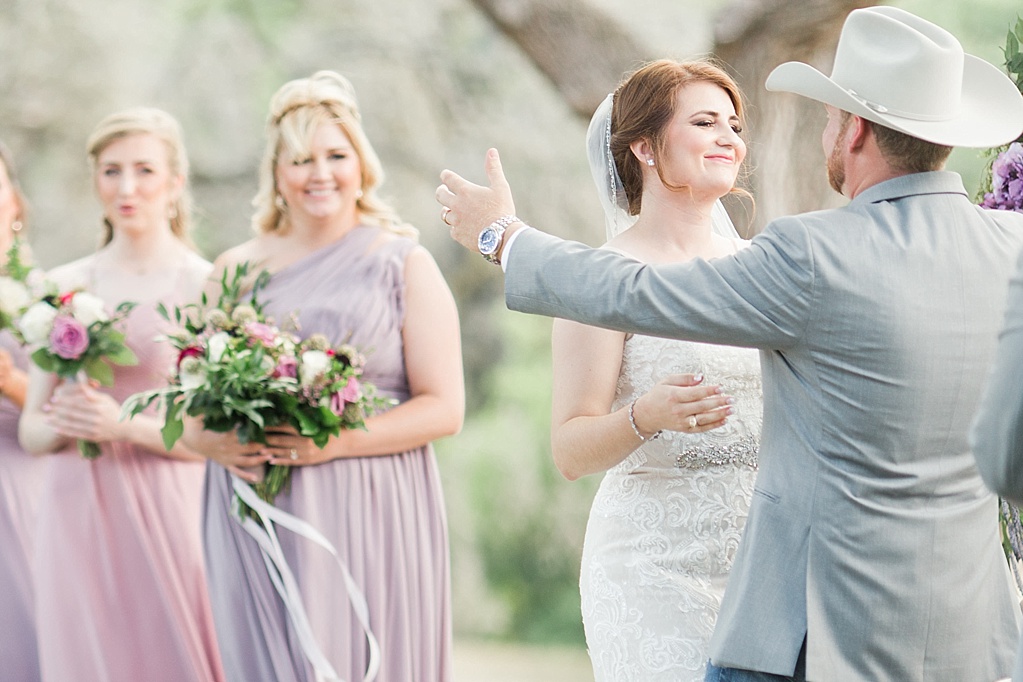 A misty purple and dusty rose Summer Wedding at Sisterdale Dancehall in Boerne Texas 0105
