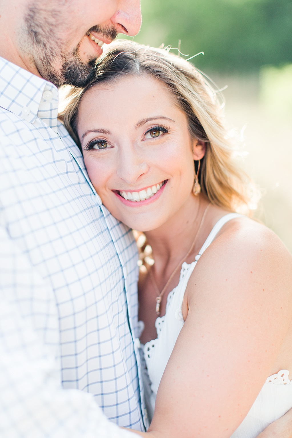 summer Boerne engagement photos at cibolo nature center with white lulus dress 0004