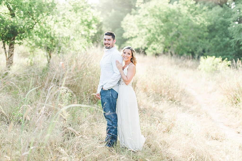 summer Boerne engagement photos at cibolo nature center with white lulus dress 0006