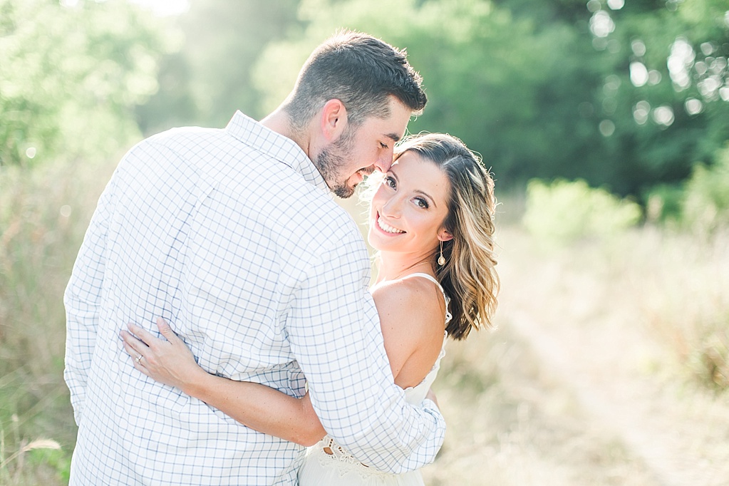 summer Boerne engagement photos at cibolo nature center with white lulus dress 0008