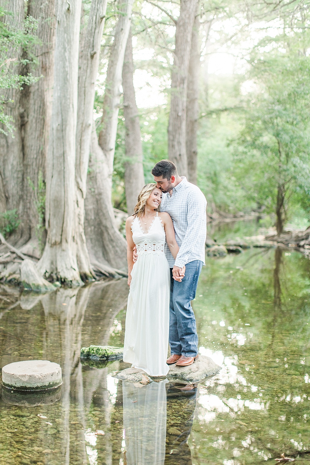 summer Boerne engagement photos at cibolo nature center with white lulus dress 0019
