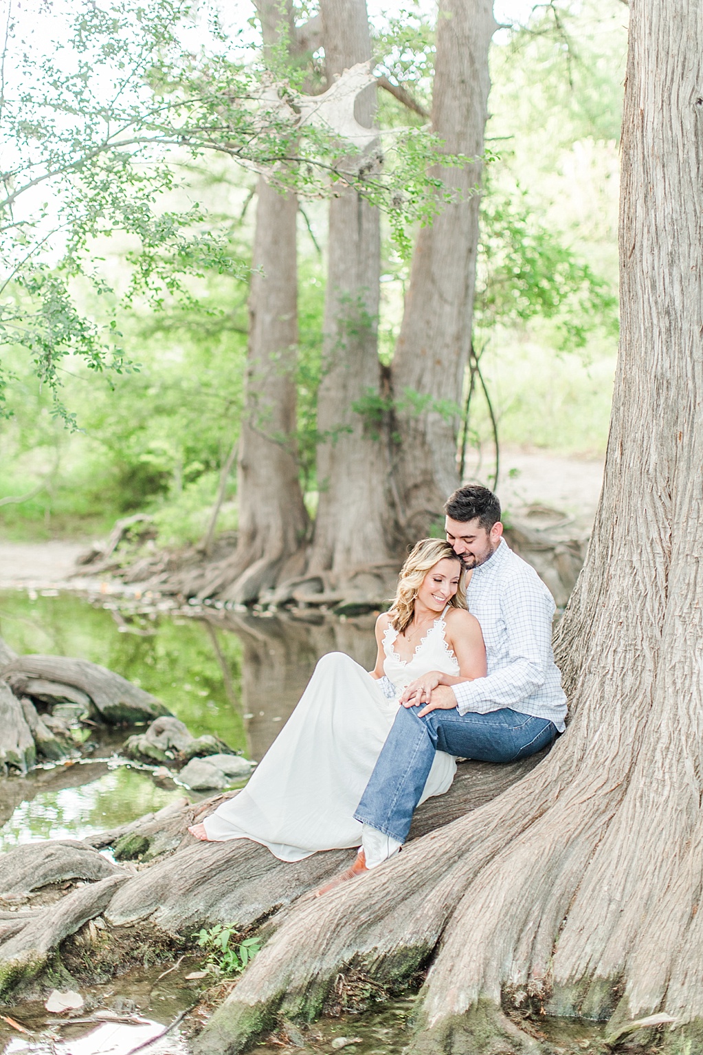 summer Boerne engagement photos at cibolo nature center with white lulus dress 0020