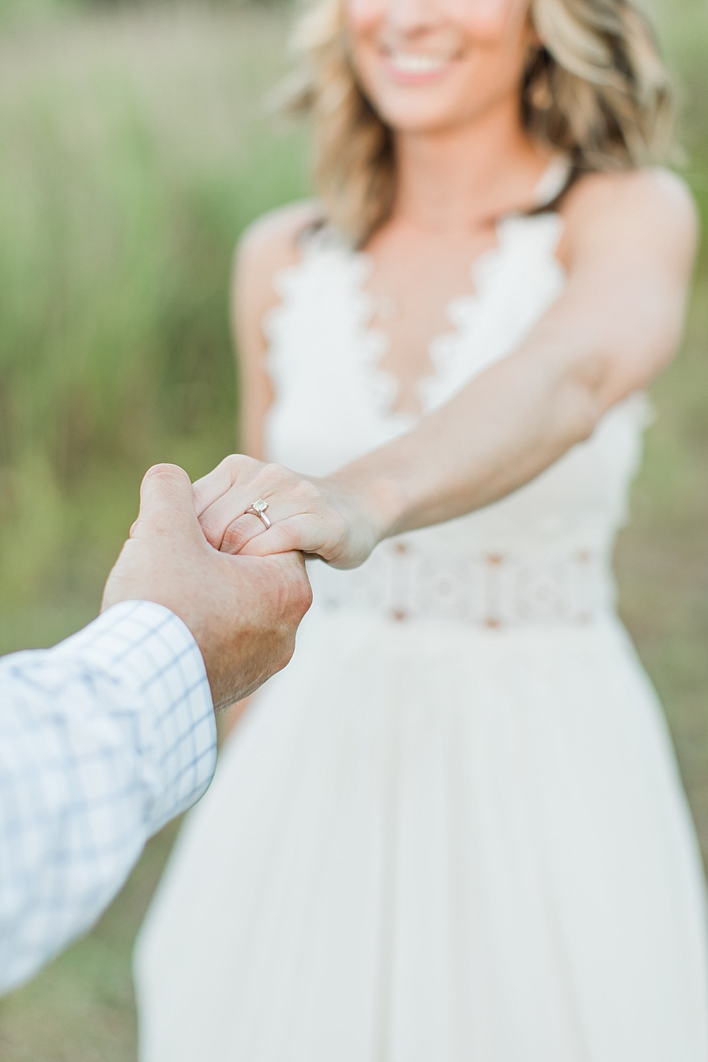 summer Boerne engagement photos at cibolo nature center with white lulus dress 0025