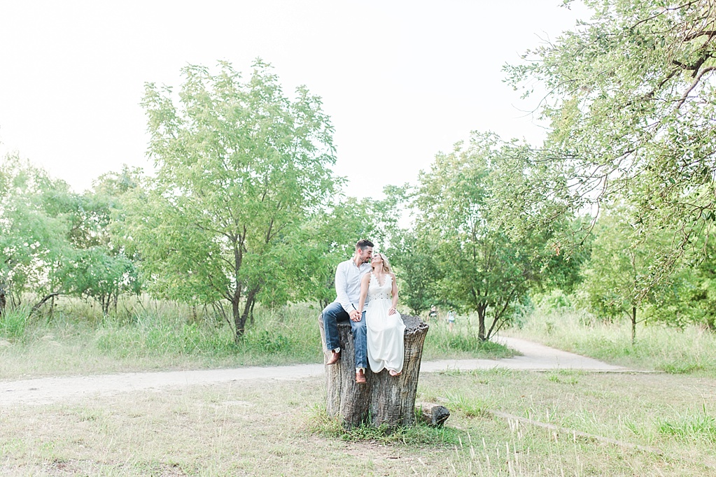 summer Boerne engagement photos at cibolo nature center with white lulus dress 0026