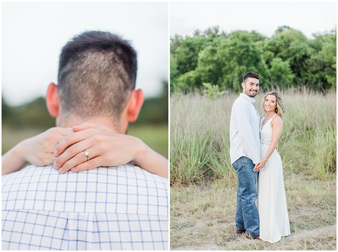 summer Boerne engagement photos at cibolo nature center with white lulus dress 0027