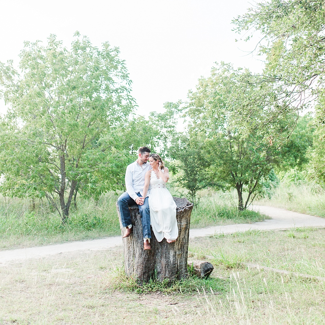 summer Boerne engagement photos at cibolo nature center with white lulus dress 0032