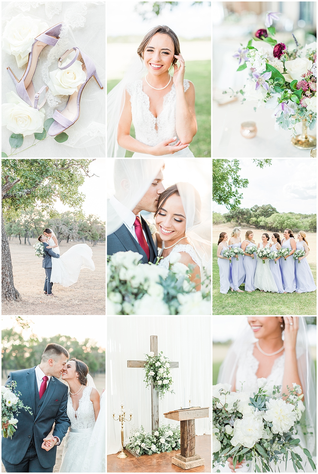 A lavender and ivory summer wedding at the lodge at country inn cottages in Fredericksburg tx by Allison Jeffers photography 0198