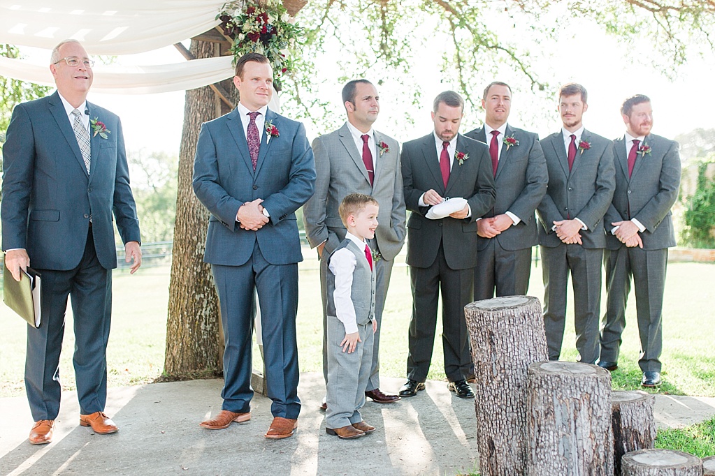 Burgundy Fall Wedding at CW Hill Country Ranch in Boerne Texas by Allison Jeffers Photography 0047