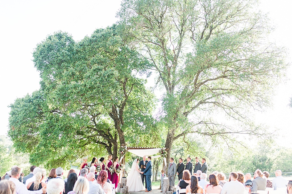 Burgundy Fall Wedding at CW Hill Country Ranch in Boerne Texas by Allison Jeffers Photography 0061