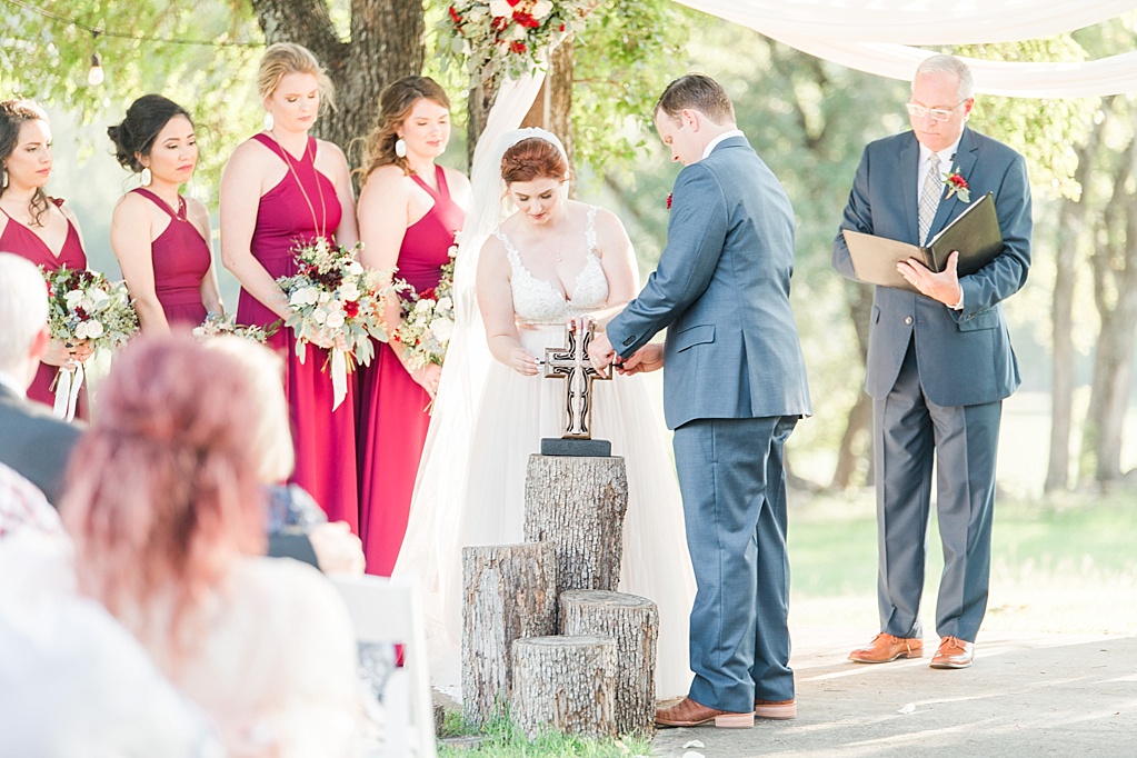 Burgundy Fall Wedding at CW Hill Country Ranch in Boerne Texas by Allison Jeffers Photography 0062