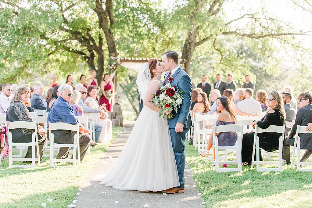 Burgundy Fall Wedding at CW Hill Country Ranch in Boerne Texas by Allison Jeffers Photography 0069