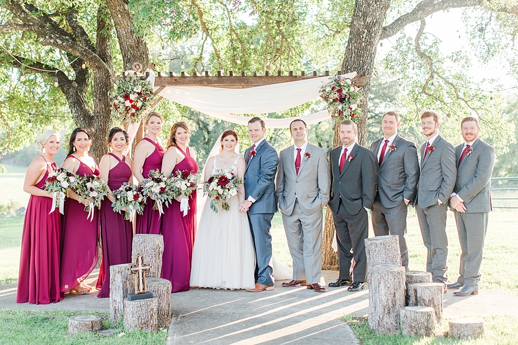 Burgundy Fall Wedding at CW Hill Country Ranch in Boerne Texas by Allison Jeffers Photography 0073