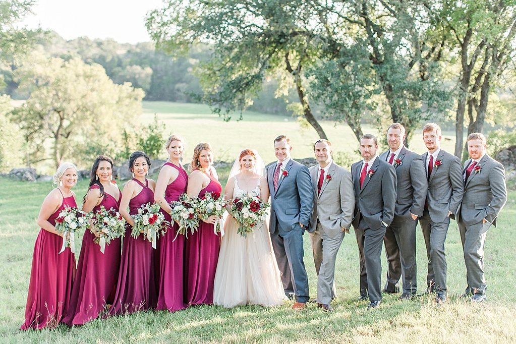 Burgundy Fall Wedding at CW Hill Country Ranch in Boerne Texas by Allison Jeffers Photography 0075
