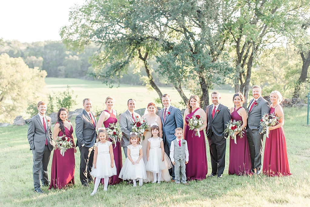 Burgundy Fall Wedding at CW Hill Country Ranch in Boerne Texas by Allison Jeffers Photography 0076