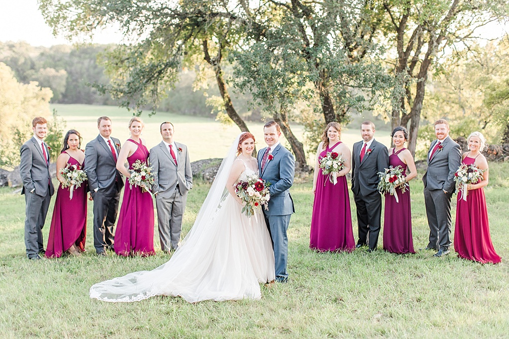 Burgundy Fall Wedding at CW Hill Country Ranch in Boerne Texas by Allison Jeffers Photography 0077