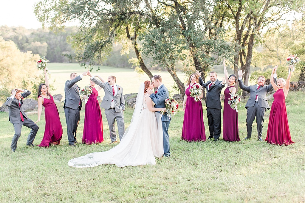Burgundy Fall Wedding at CW Hill Country Ranch in Boerne Texas by Allison Jeffers Photography 0078