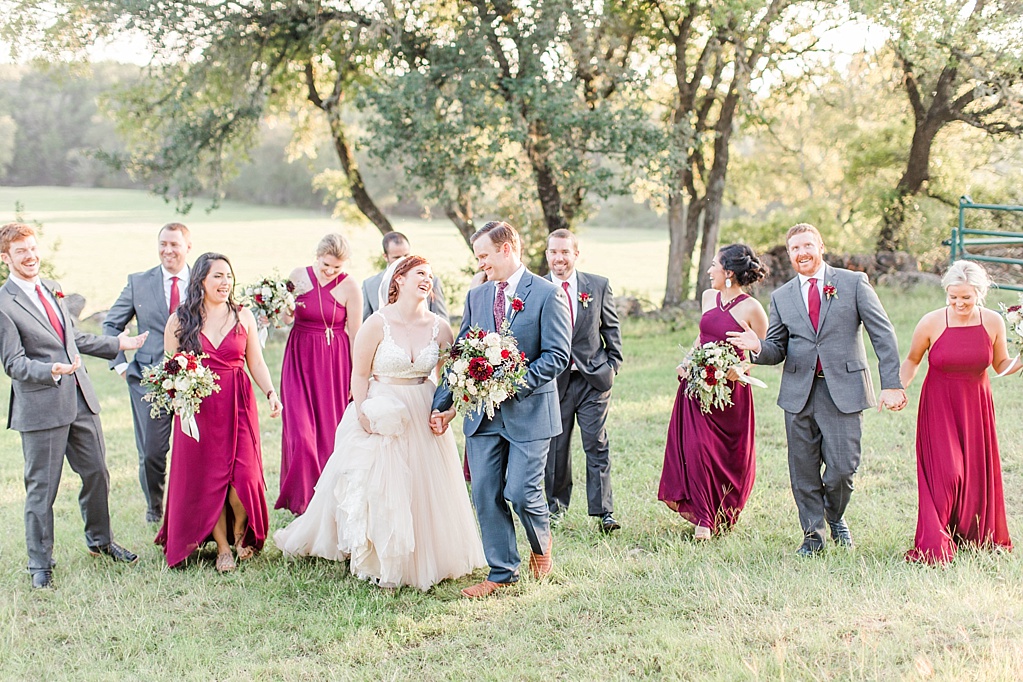 Burgundy Fall Wedding at CW Hill Country Ranch in Boerne Texas by Allison Jeffers Photography 0079
