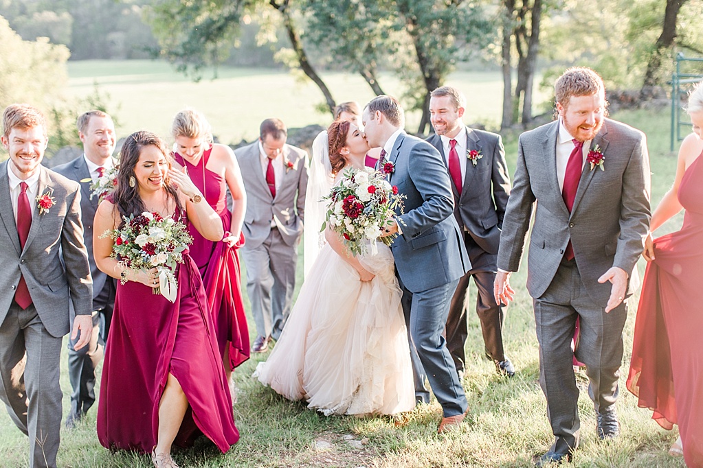 Burgundy Fall Wedding at CW Hill Country Ranch in Boerne Texas by Allison Jeffers Photography 0080