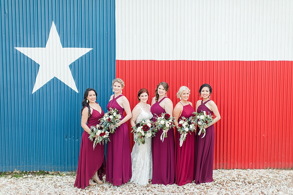 Burgundy Fall Wedding at CW Hill Country Ranch in Boerne Texas by Allison Jeffers Photography 0084