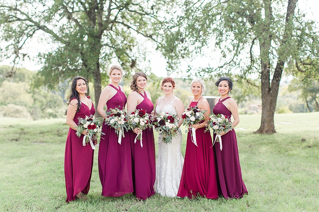Burgundy Fall Wedding at CW Hill Country Ranch in Boerne Texas by Allison Jeffers Photography 0085
