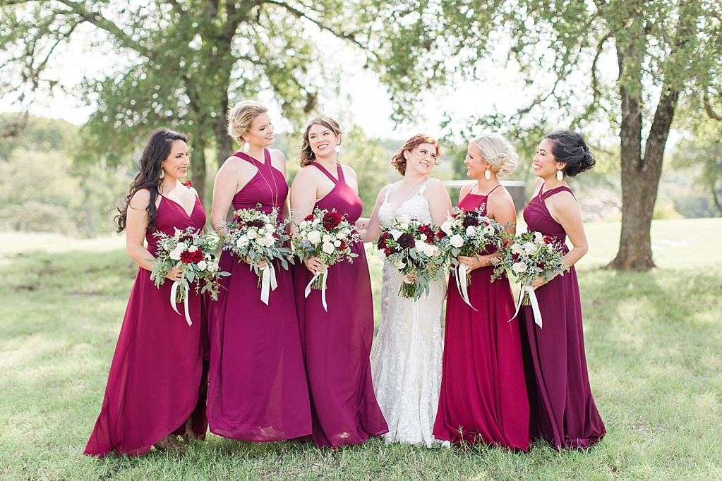 Burgundy Fall Wedding at CW Hill Country Ranch in Boerne Texas by Allison Jeffers Photography 0086