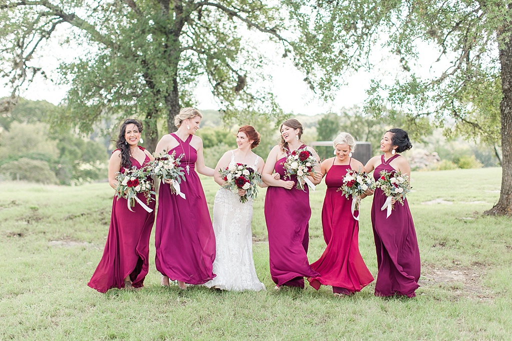 Burgundy Fall Wedding at CW Hill Country Ranch in Boerne Texas by Allison Jeffers Photography 0089