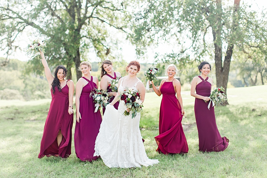 Burgundy Fall Wedding at CW Hill Country Ranch in Boerne Texas by Allison Jeffers Photography 0092