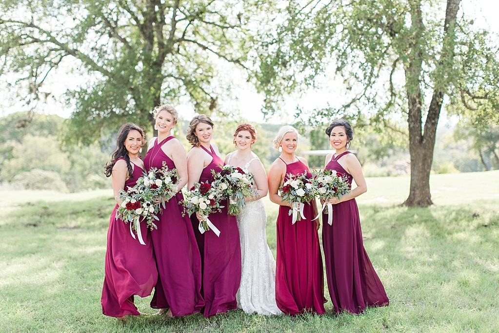 Burgundy Fall Wedding at CW Hill Country Ranch in Boerne Texas by Allison Jeffers Photography 0093