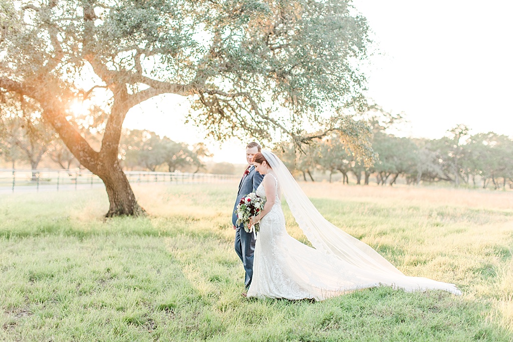 Burgundy Fall Wedding at CW Hill Country Ranch in Boerne Texas by Allison Jeffers Photography 0112