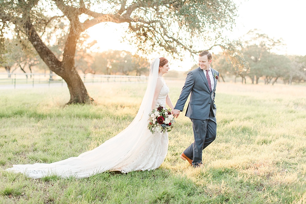 Burgundy Fall Wedding at CW Hill Country Ranch in Boerne Texas by Allison Jeffers Photography 0113