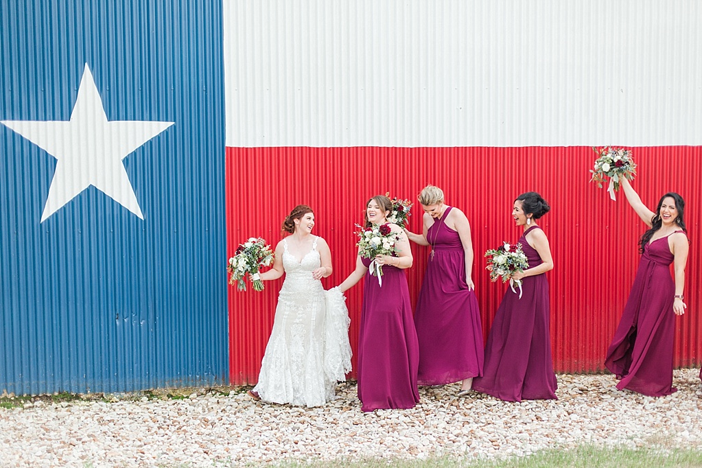 Burgundy Fall Wedding at CW Hill Country Ranch in Boerne Texas by Allison Jeffers Photography 0165