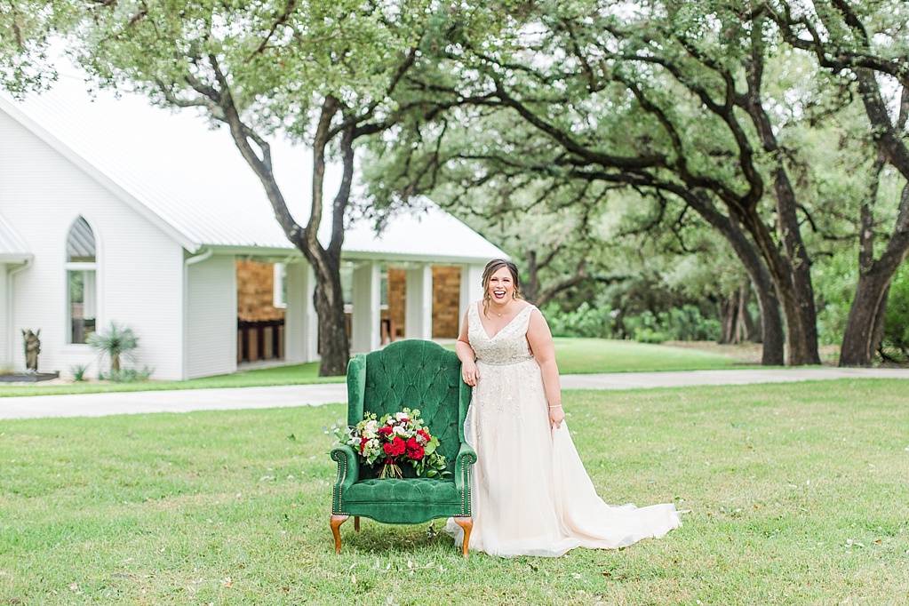 Bridal photos at The Chandelier of Gruene New Braunfels in the rain 0009