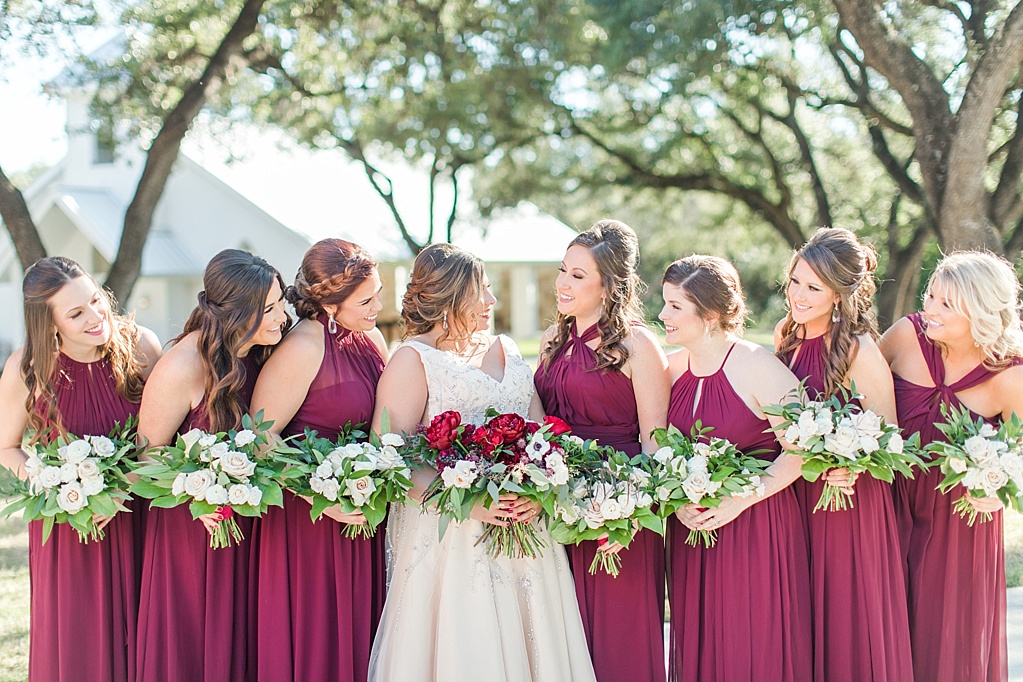 Burgundy Wedding at The Chandelier of Gruene in New Braunfels Texas By Allison Jeffers Wedding Photography 0058