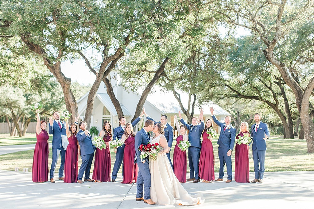 Burgundy Wedding at The Chandelier of Gruene in New Braunfels Texas By Allison Jeffers Wedding Photography 0068