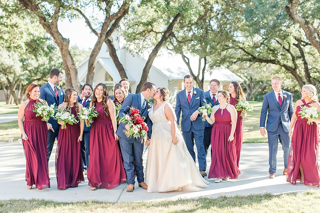 Burgundy Wedding at The Chandelier of Gruene in New Braunfels Texas By Allison Jeffers Wedding Photography 0071
