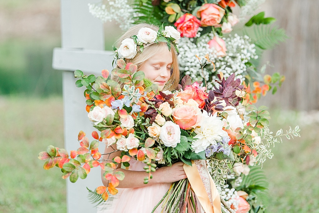 Intimate Fall wedding with over the top flowers in Utopia Texas by Allison Jeffers Photography 0036