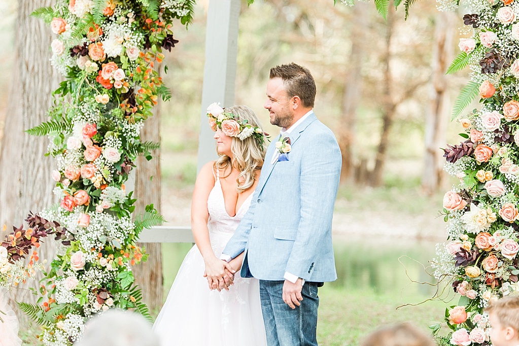Intimate Fall wedding with over the top flowers in Utopia Texas by Allison Jeffers Photography 0050