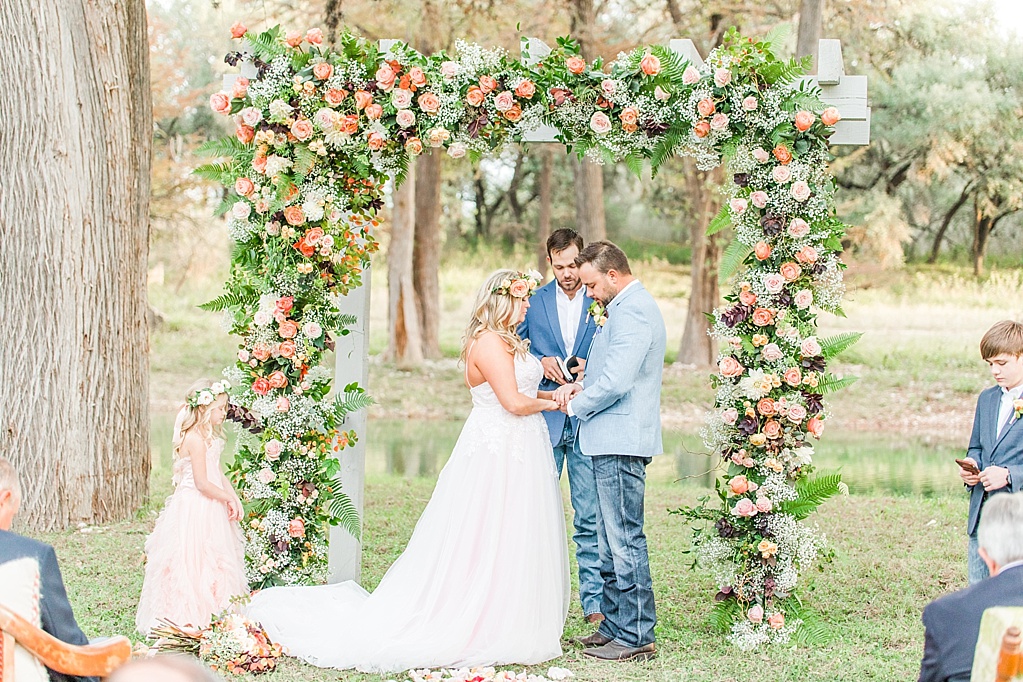 Intimate Fall wedding with over the top flowers in Utopia Texas by Allison Jeffers Photography 0062