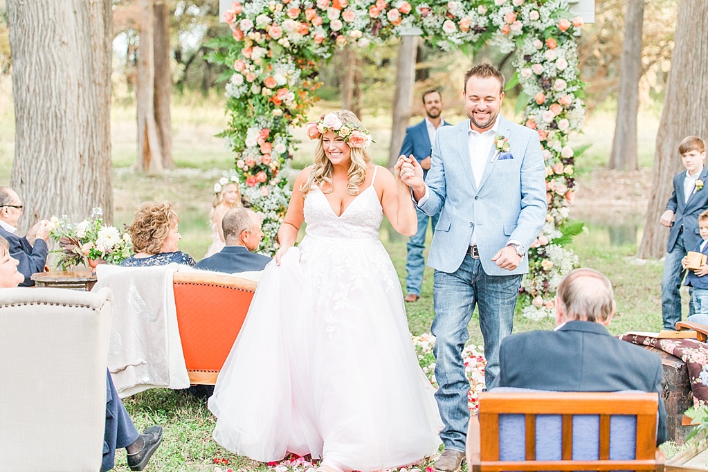 Intimate Fall wedding with over the top flowers in Utopia Texas by Allison Jeffers Photography 0069