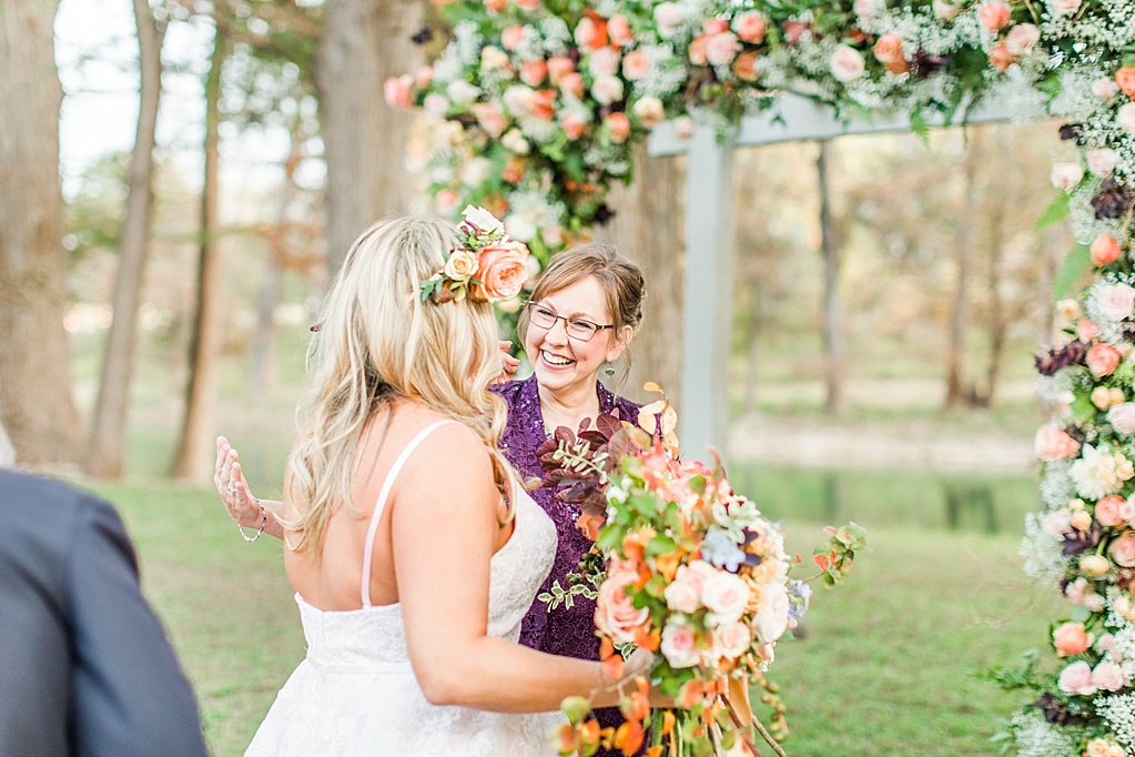 Intimate Fall wedding with over the top flowers in Utopia Texas by Allison Jeffers Photography 0078