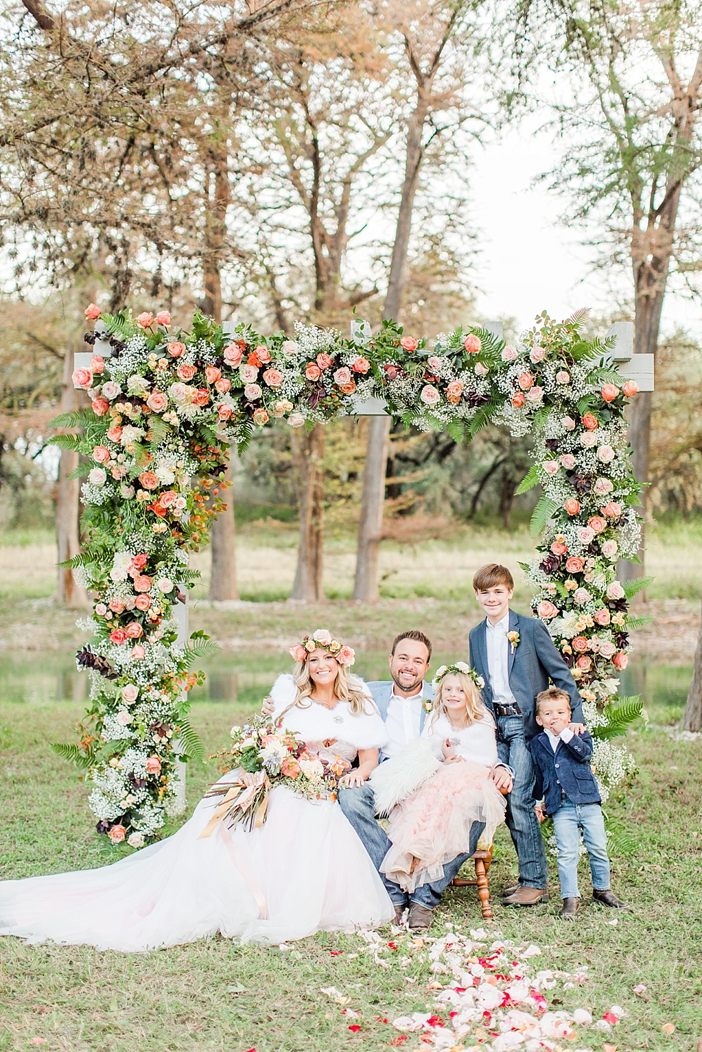 Intimate Fall wedding with over the top flowers in Utopia Texas by Allison Jeffers Photography 0080