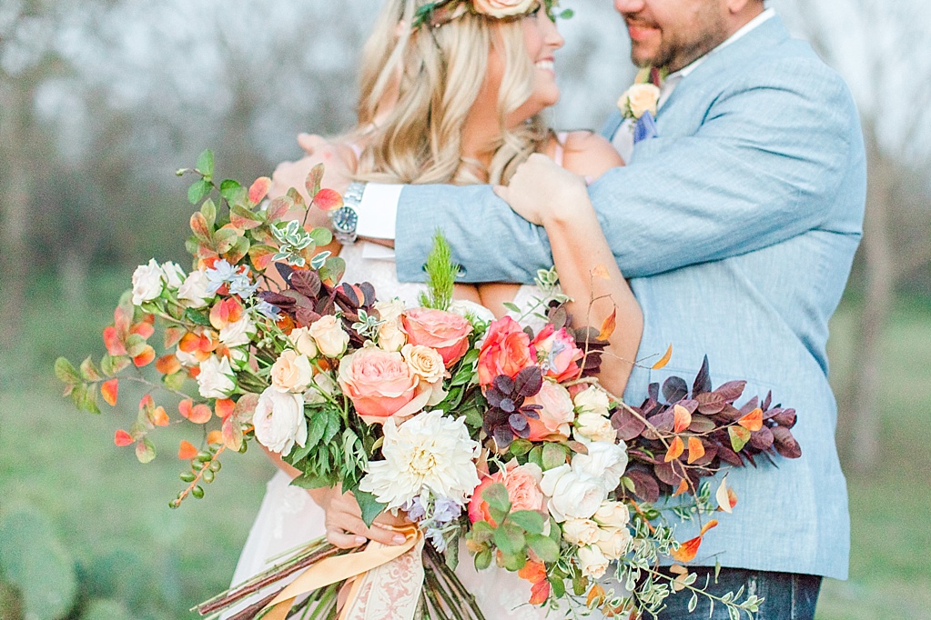 Intimate Fall wedding with over the top flowers in Utopia Texas by Allison Jeffers Photography 0108